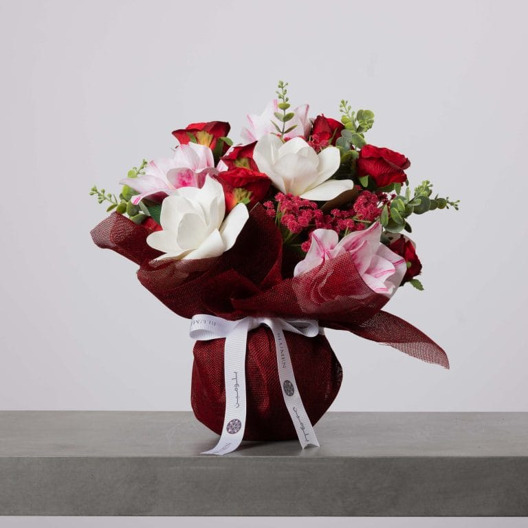 Burgundy Bouquet Wrapping