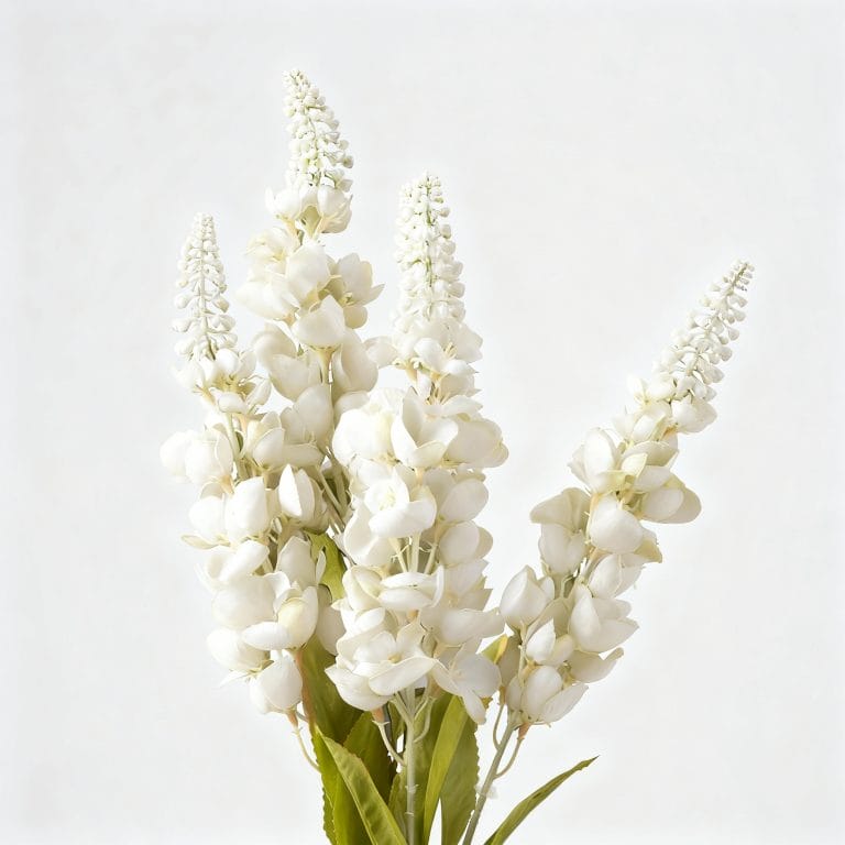 White Delphinium Artificial
